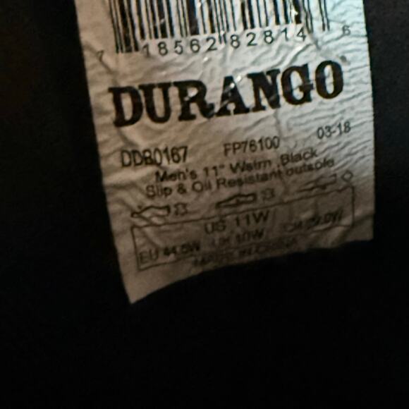 Durango 11” Western Round Toe Rebel Work Boot by Durango DDB0167 Black sz 11 main image 5